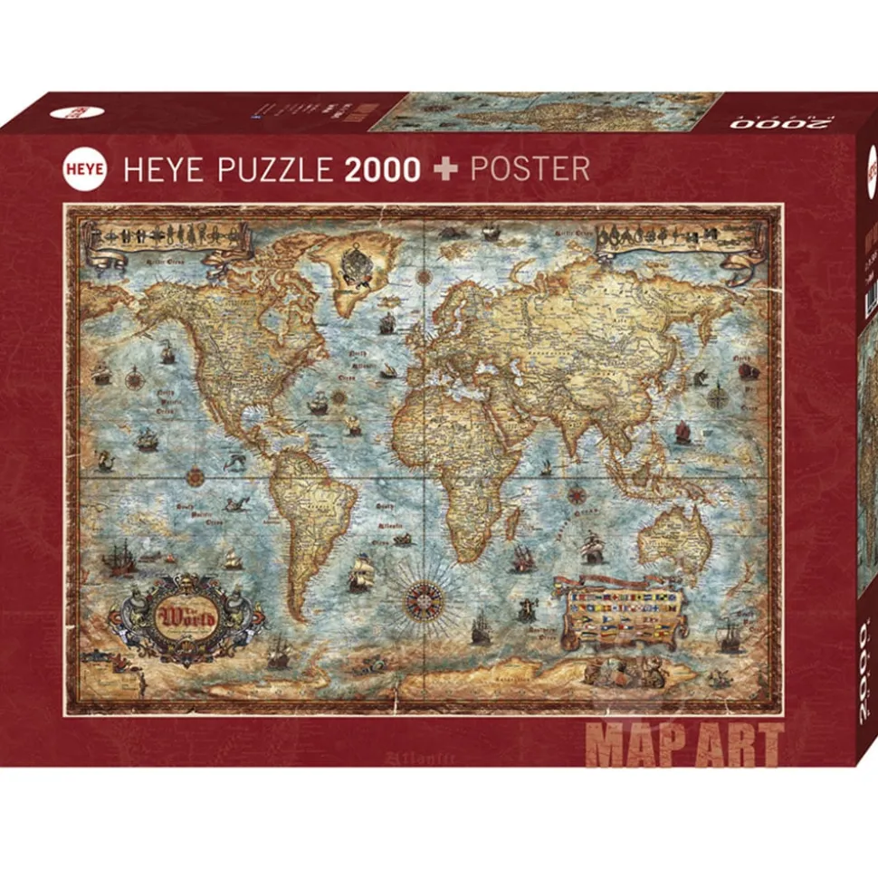 Heye Map Art The World Puzzle 2000pcs