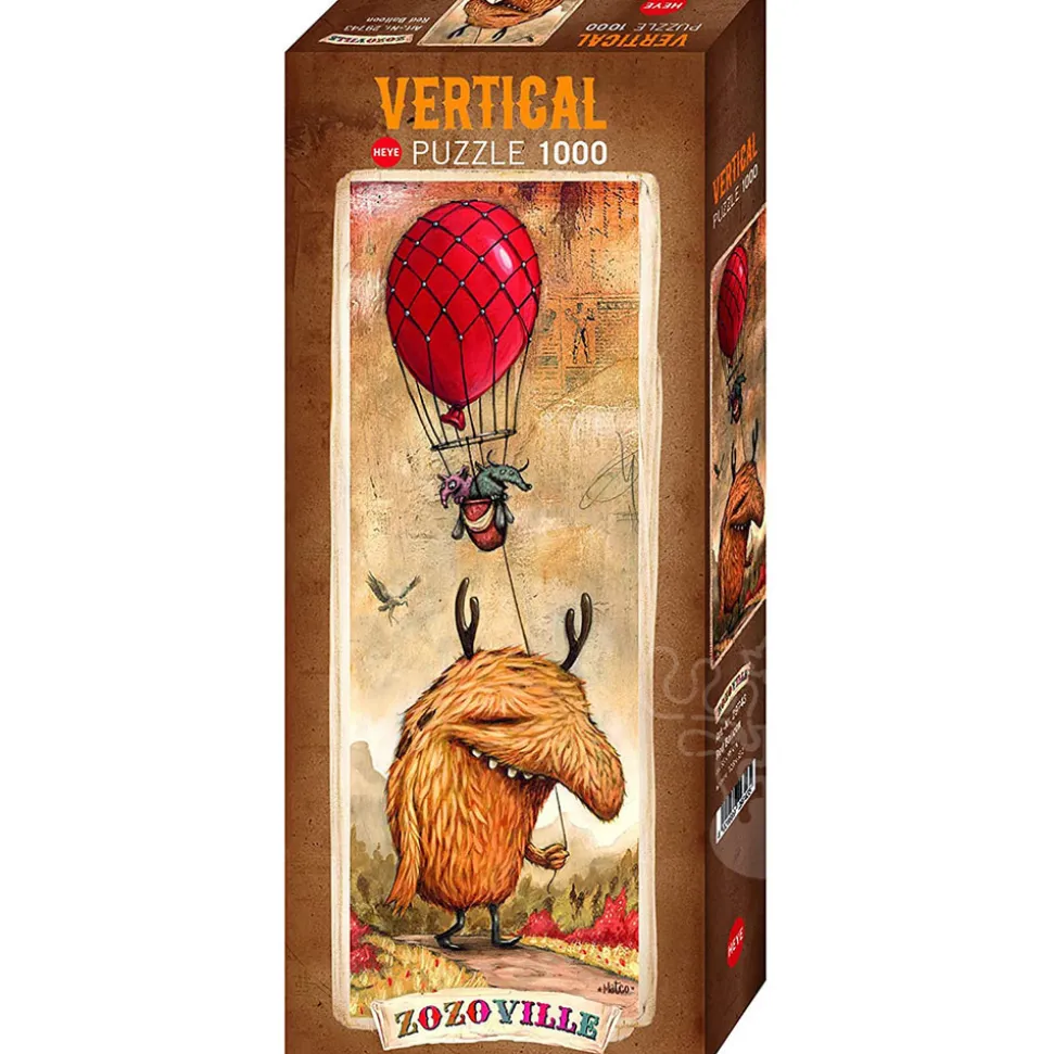 Heye Zozoville Red Balloon Vertical Panorama Puzzle 1000pcs