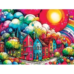 JaCaRou Chromatic Lane / Avenue colorée Puzzle 1000pcs
