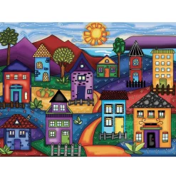 JaCaRou Houses in the Valley / Maison dans la vallée Puzzle 1000pcs