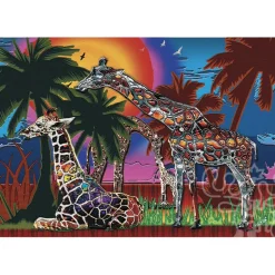 JaCaRou Rainbow Giraffes Puzzle 1000pcs