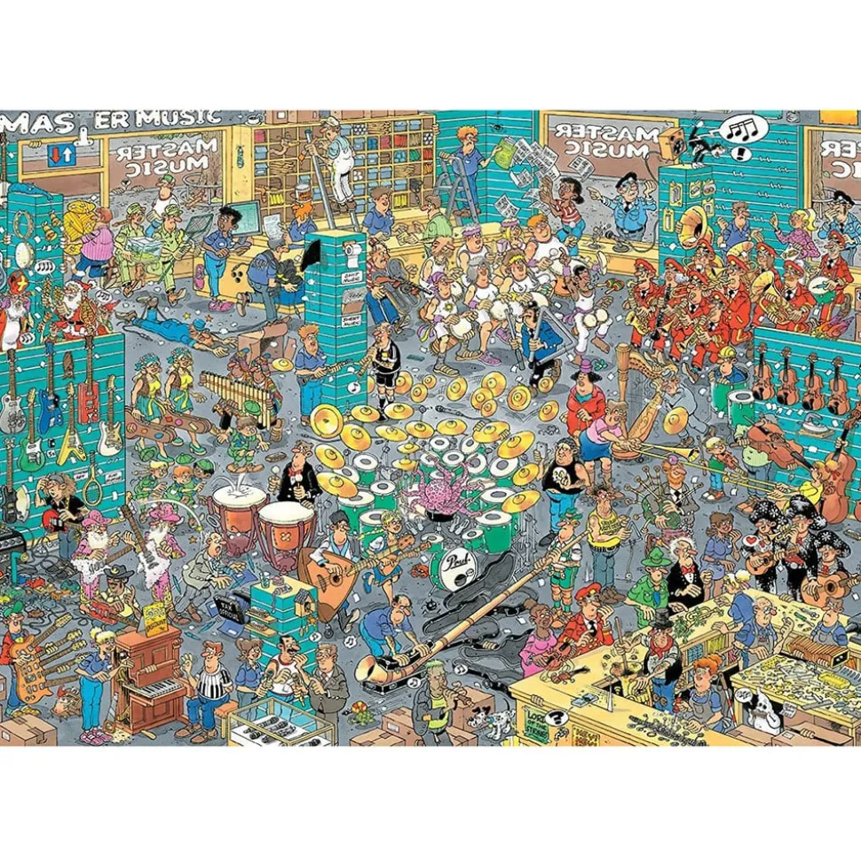Jumbo Jan van Haasteren - The Music Shop and Holiday Jitters Puzzle 2 x 1000pcs