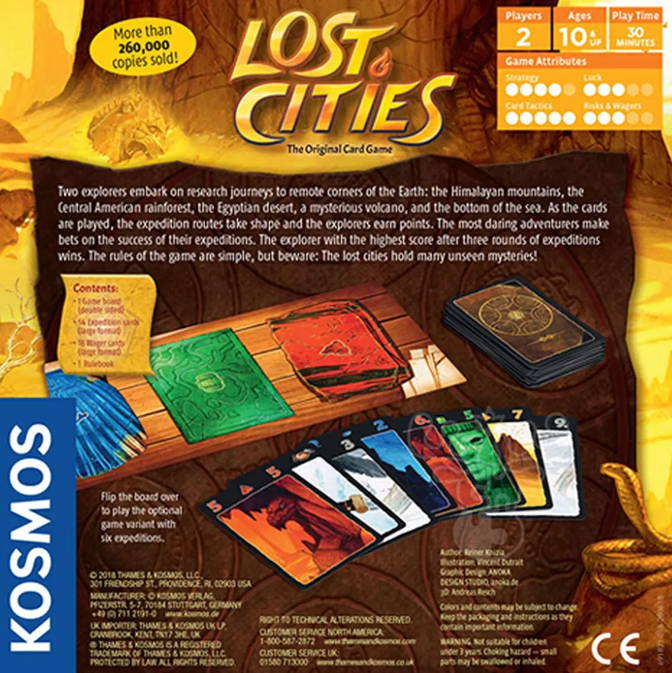 Lost Cities Card Game with 6th Expedition