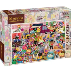 Magnolia Cat Crowd Puzzle 1000pcs