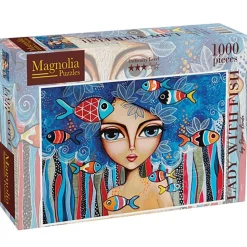 Magnolia Lady with Fish Puzzle 1000pcs