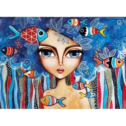 Magnolia Lady with Fish Puzzle 1000pcs