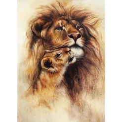 Magnolia Lion and Her Baby Puzzle 1000pcs