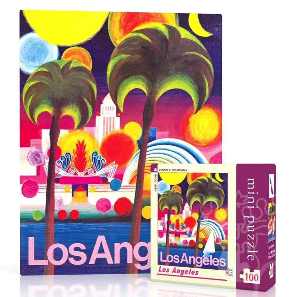New York Puzzle Co. American Airlines: Los Angeles Mini Puzzle 100pcs