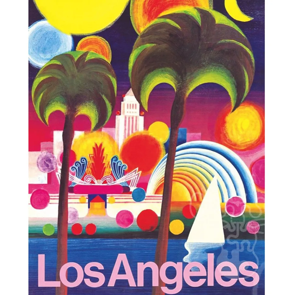 New York Puzzle Co. American Airlines: Los Angeles Mini Puzzle 100pcs