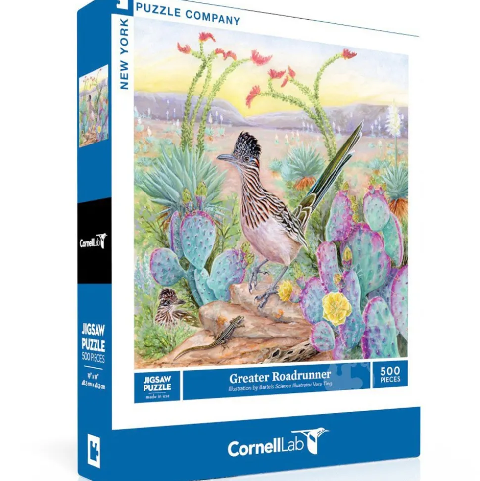 New York Puzzle Co. Cornell Lab: Greater Roadrunner Puzzle 500pcs