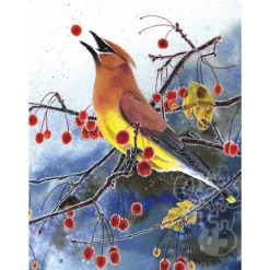 New York Puzzle Co. Cornell Lab: Cedar Waxwing Mini Puzzle 100pcs