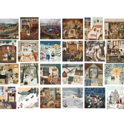 New York Puzzle Co. Loré Pemberton: Advent Calendar Mini Puzzle 24 x 100pcs