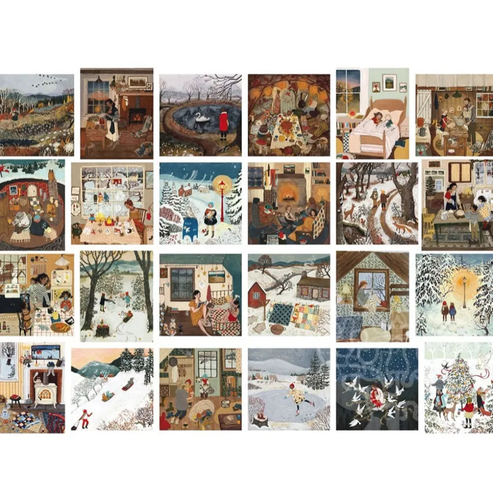 New York Puzzle Co. Loré Pemberton: Advent Calendar Mini Puzzle 24 x 100pcs