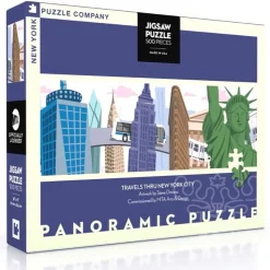 New York Puzzle Co. MTA: Travels Thru New York City Panoramic Puzzle 500pcs