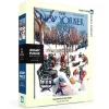 New York Puzzle Co. The New Yorker: Sledding in the Park Puzzle 500pcs