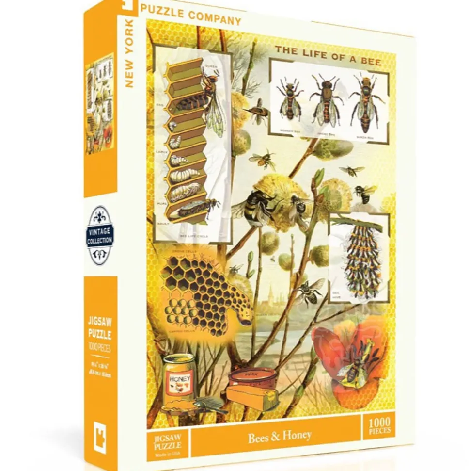 New York Puzzle Co. Vintage Collection: Bees & Honey Puzzle 1000pcs