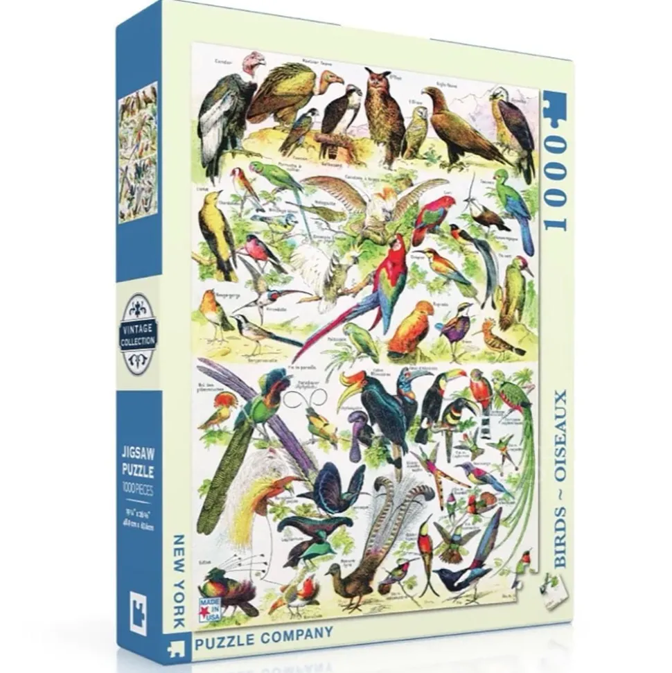 New York Puzzle Co. Vintage Collection: Birds ~ Oiseaux Puzzle 1000pcs