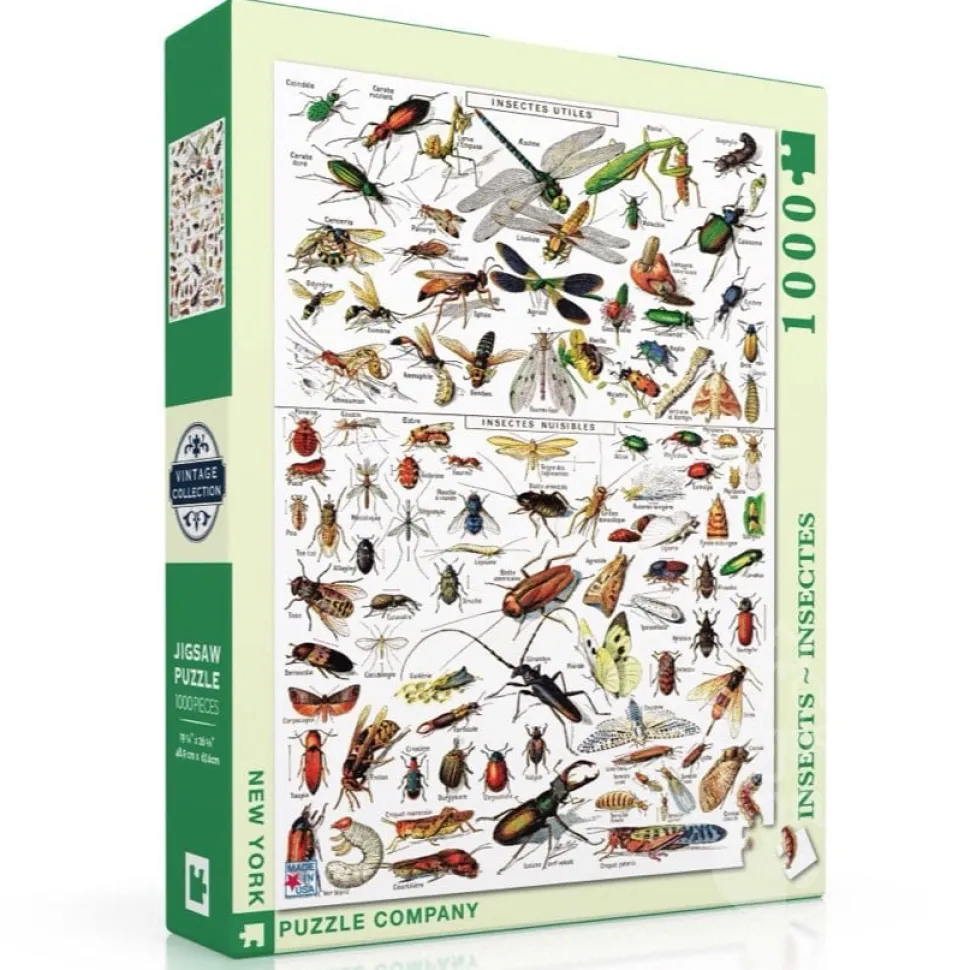 New York Puzzle Co. Vintage Collection: Insects ~ Insectes Puzzle 1000pcs