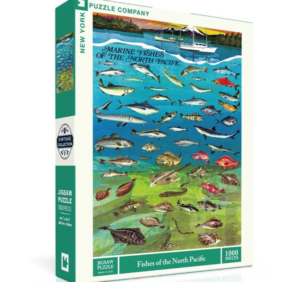 New York Puzzle Co. Vintage Collection: Fishes of the North Pacific Puzzle 1000pcs