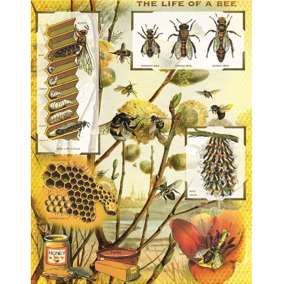 New York Puzzle Co. Vintage Collection: Bees & Honey Puzzle 1000pcs