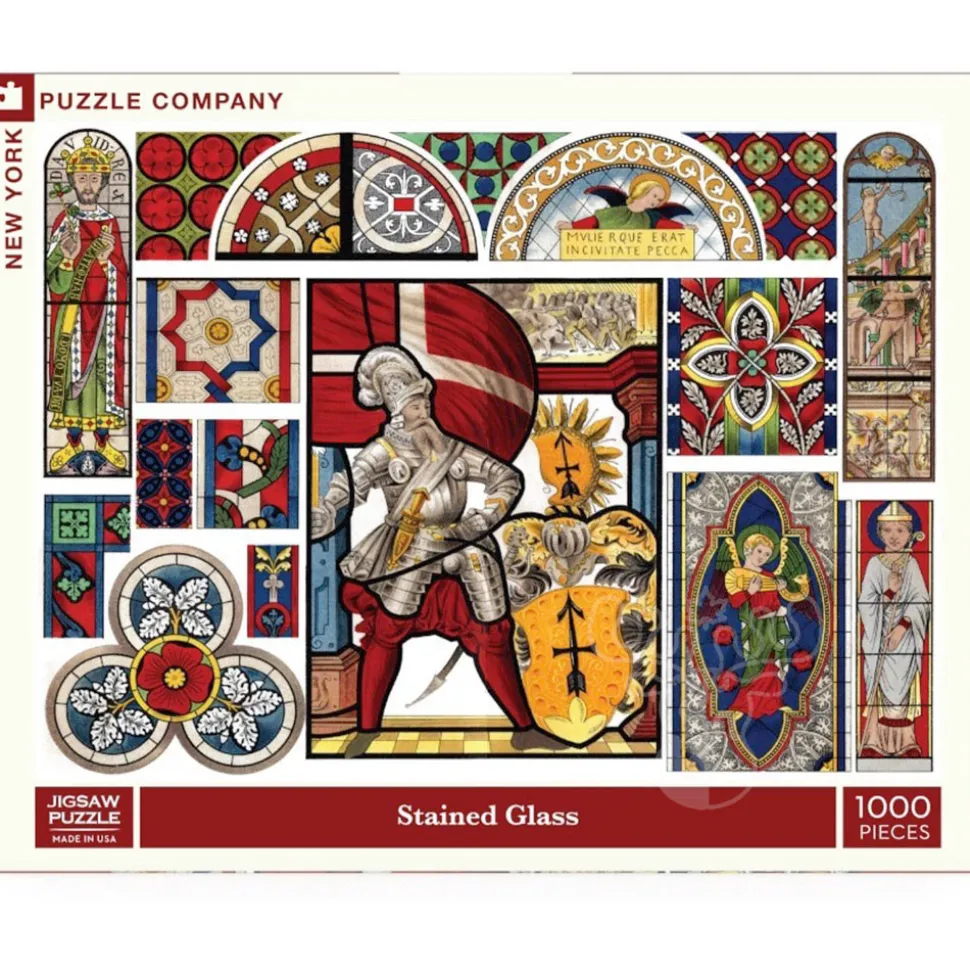 New York Puzzle Co. Vintage Collection: Stained Glass Puzzle 1000pcs