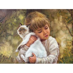 Nova Little Girl's Cat and Love Puzzle 1000pcs