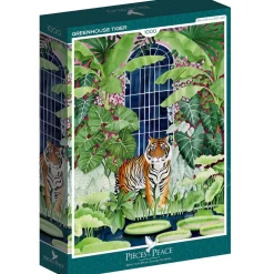 Pieces & Peace Greenhouse Tiger Puzzle 1000pcs