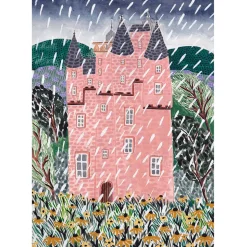 Pieces & Peace Pink Castle Puzzle 500pcs