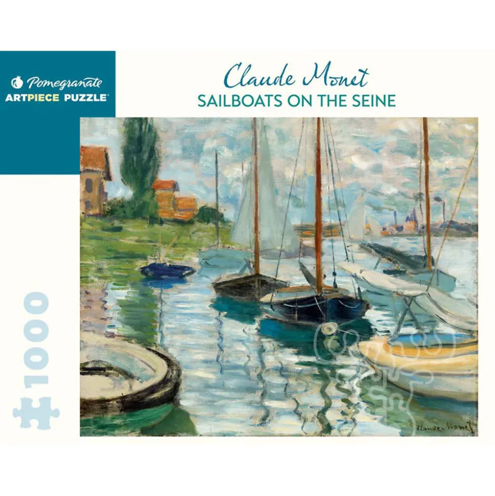 Pomegranate Monet, Claude: Sailboats on the Siene Puzzle 1000pcs
