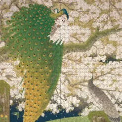Pomegranate Tatsuyuki, Imazu: Peacocks and Cherry Blossoms Puzzle 1000pcs RETIRED