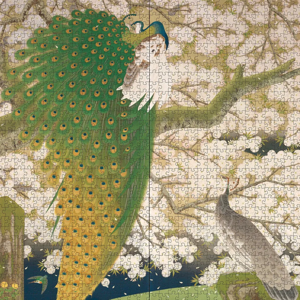 Pomegranate Tatsuyuki, Imazu: Peacocks and Cherry Blossoms Puzzle 1000pcs RETIRED