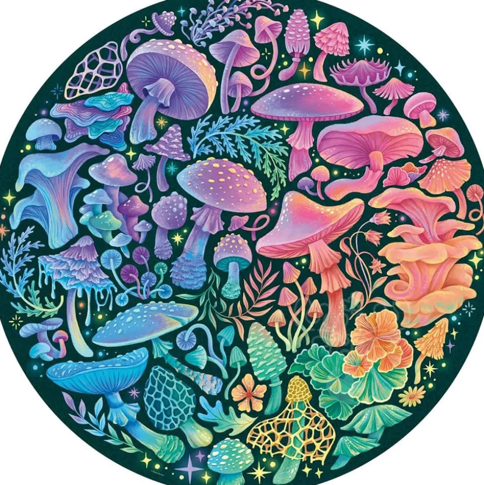 Ravensburger Circle of Colors: Mushrooms Round Puzzle 500pcs