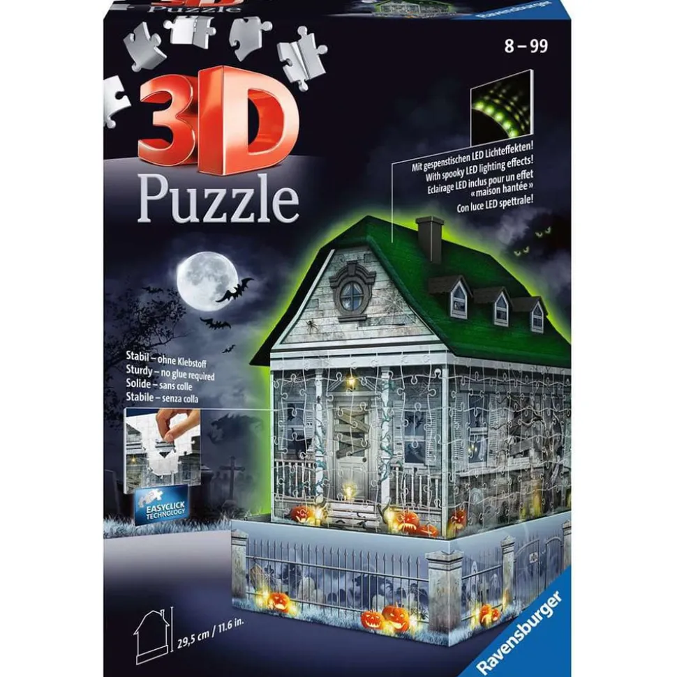 Ravensburger 3D Halloween Haunted House Night Edition Puzzle