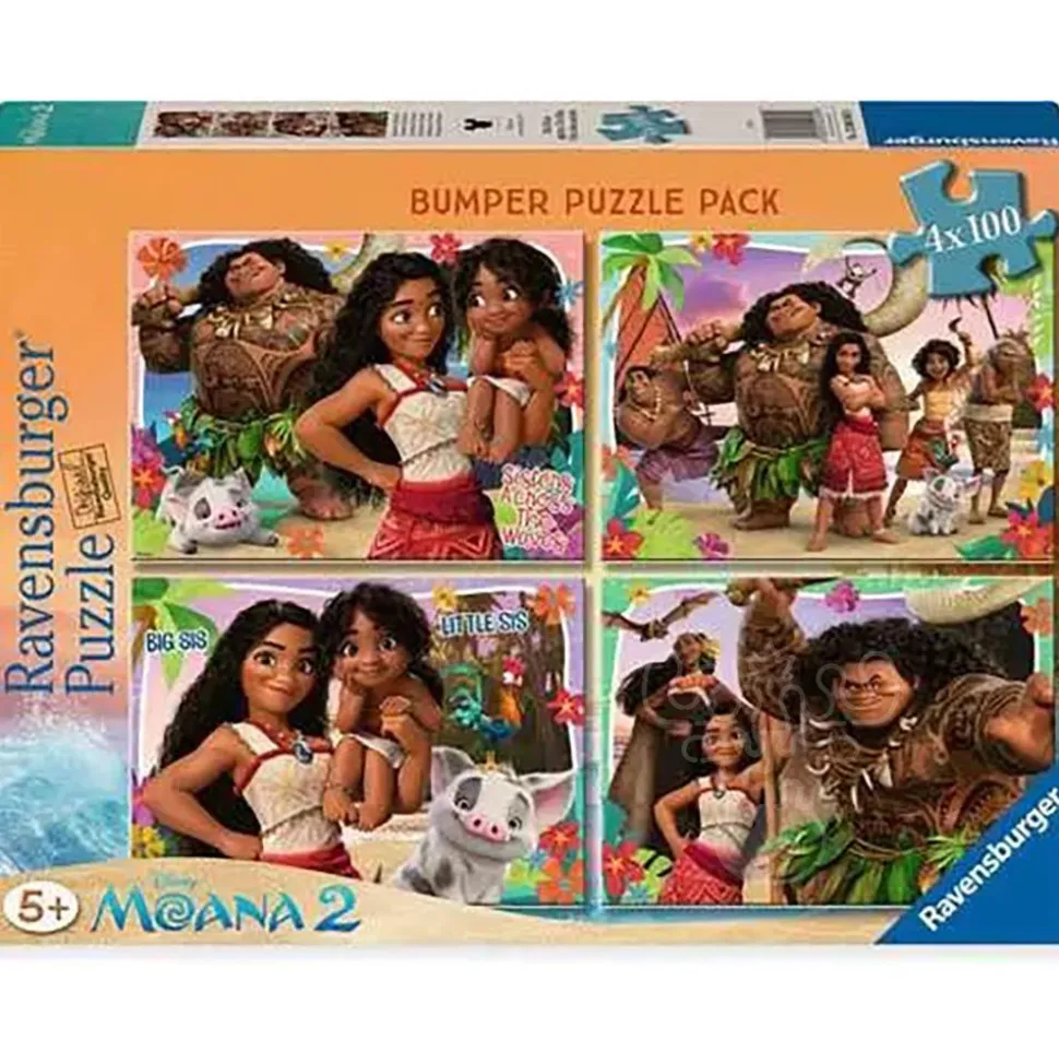 Ravensburger Disney Moana 2 Puzzle 4 x 100pcs XXL Bumper Pack
