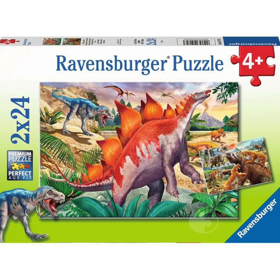 Ravensburger Jurassic Wildlife Puzzle 2 x 24pcs RETIRED