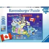 Ravensburger Map of Canada Puzzle 100pcs XXL