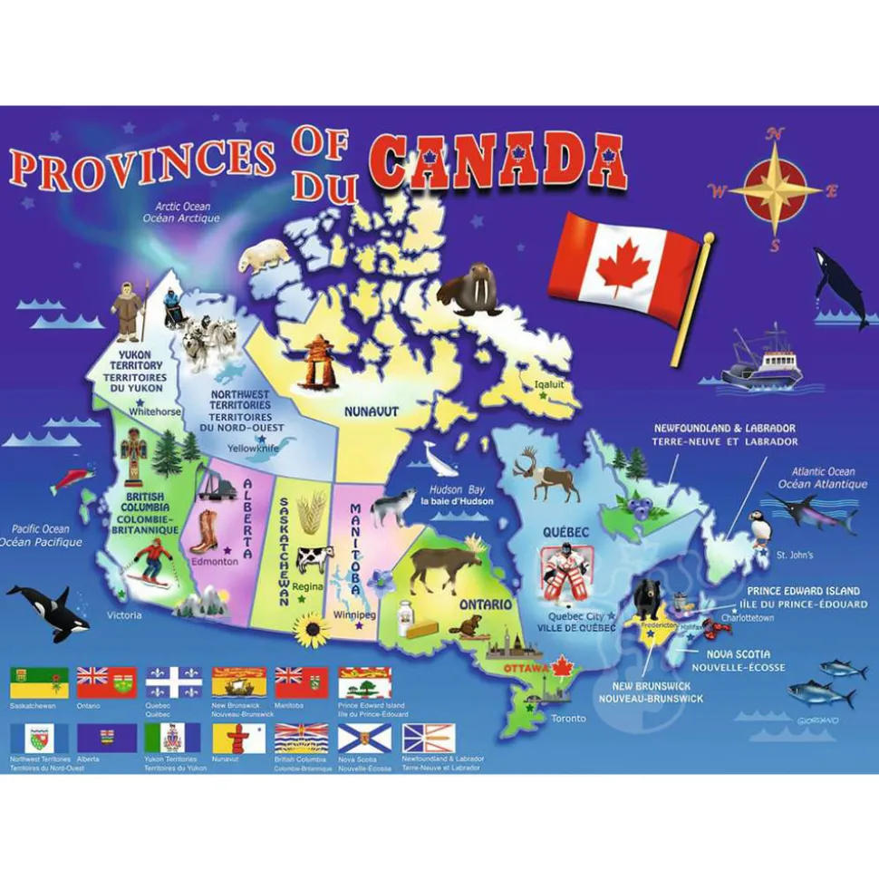 Ravensburger Map of Canada Puzzle 100pcs XXL