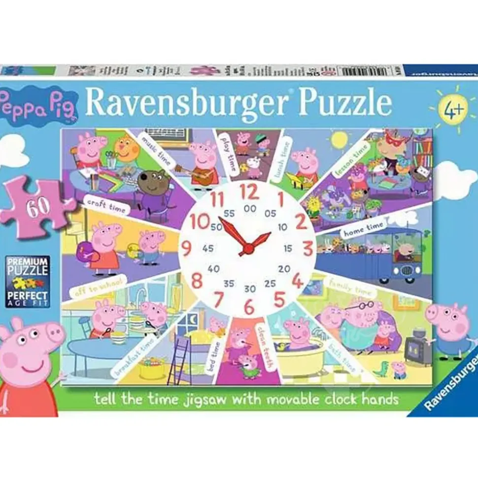Ravensburger Peppa Pig Tell the Time Puzzle 60pcs