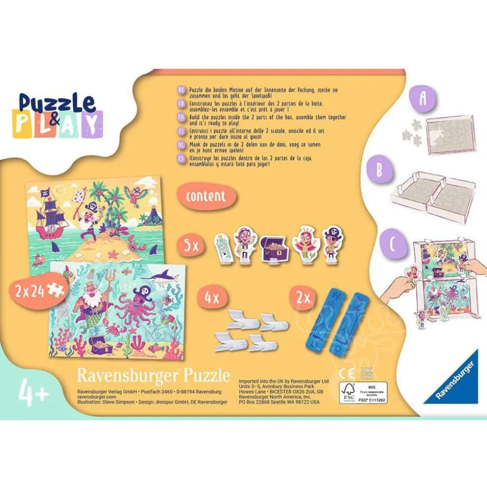 Ravensburger Puzzle & Play: Pirate Adventure Puzzle 2 x 24pcs RETIRED