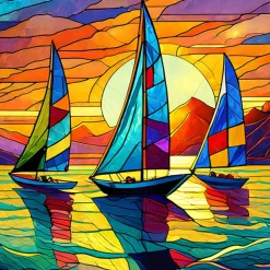 Springbok Sunset Sailing Puzzle 500pcs
