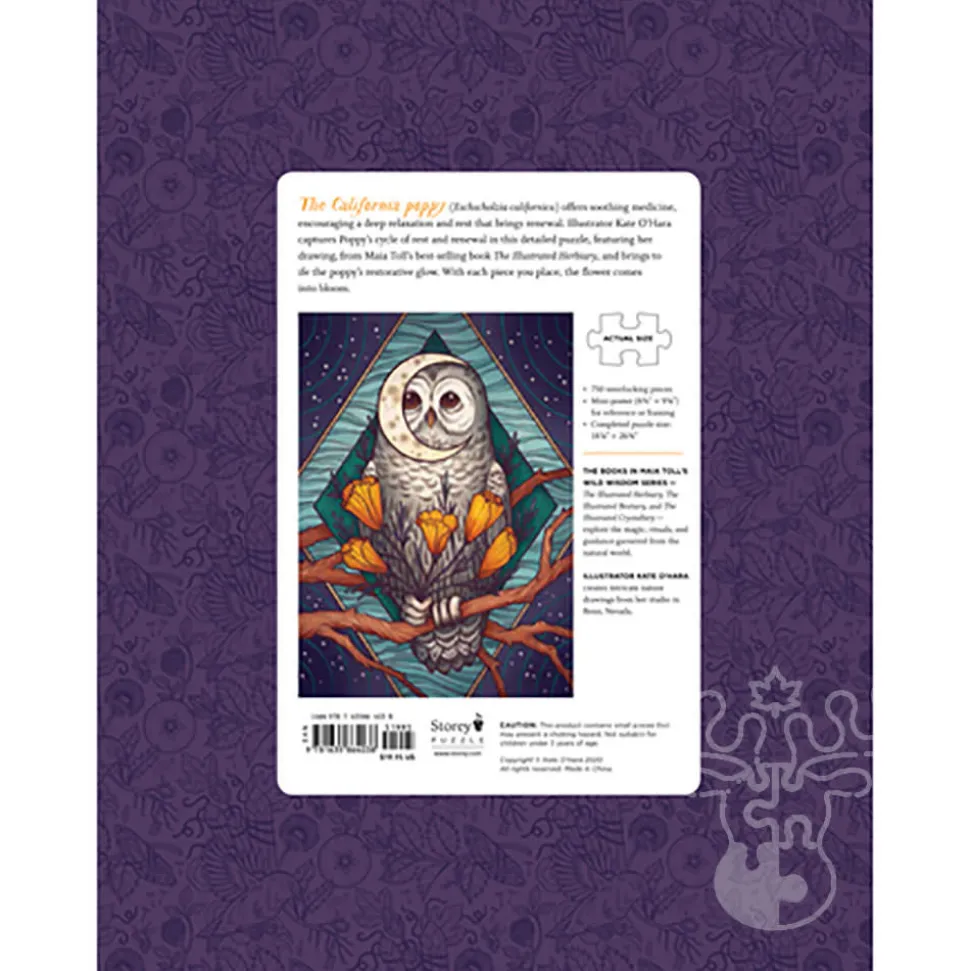 Storey The Illustrated Herbiary: California Poppy Puzzle 750pcs