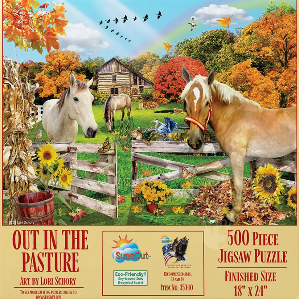 SunsOut Out in the Pasture Puzzle 500pcs