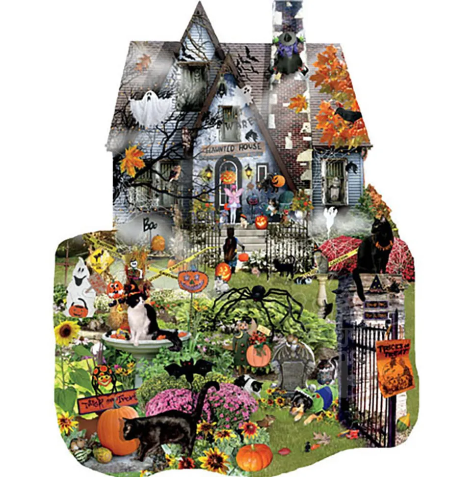 SunsOut Spooky House Shaped Puzzle 1000pcs