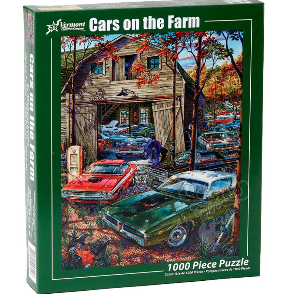 Vermont Christmas Co. Cars on the Farm Puzzle 1000pcs