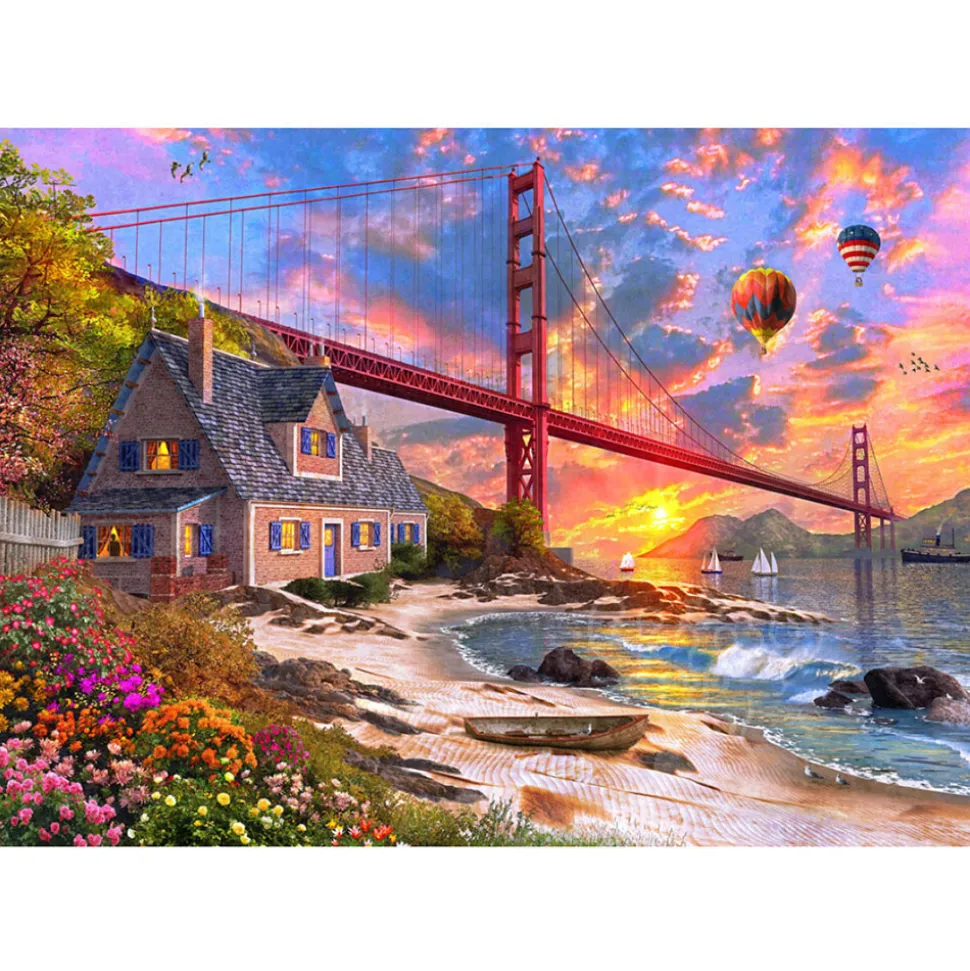 Vermont Christmas Co. Golden Gate Sunset Puzzle 1000pcs