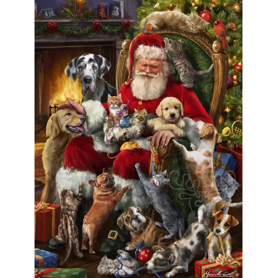 Vermont Christmas Co. Santa's Little Friends Puzzle 1000pcs