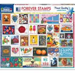 White Mountain Forever Stamps Puzzle 1000pcs