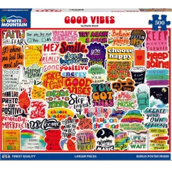 White Mountain Good Vibes Puzzle 500pcs