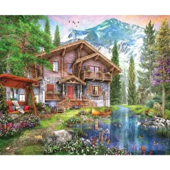 White Mountain Mountain Chalet Puzzle 1000pcs