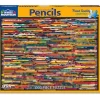 White Mountain Pencil Collage Puzzle 1000pcs